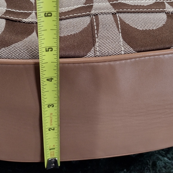 COACH ERGO Brown Signature C Jacquard Leather Monogram  Hobo Bag - Picture 11 of 17